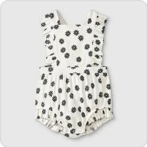 Cat & Jack White and Black Floral One Piece